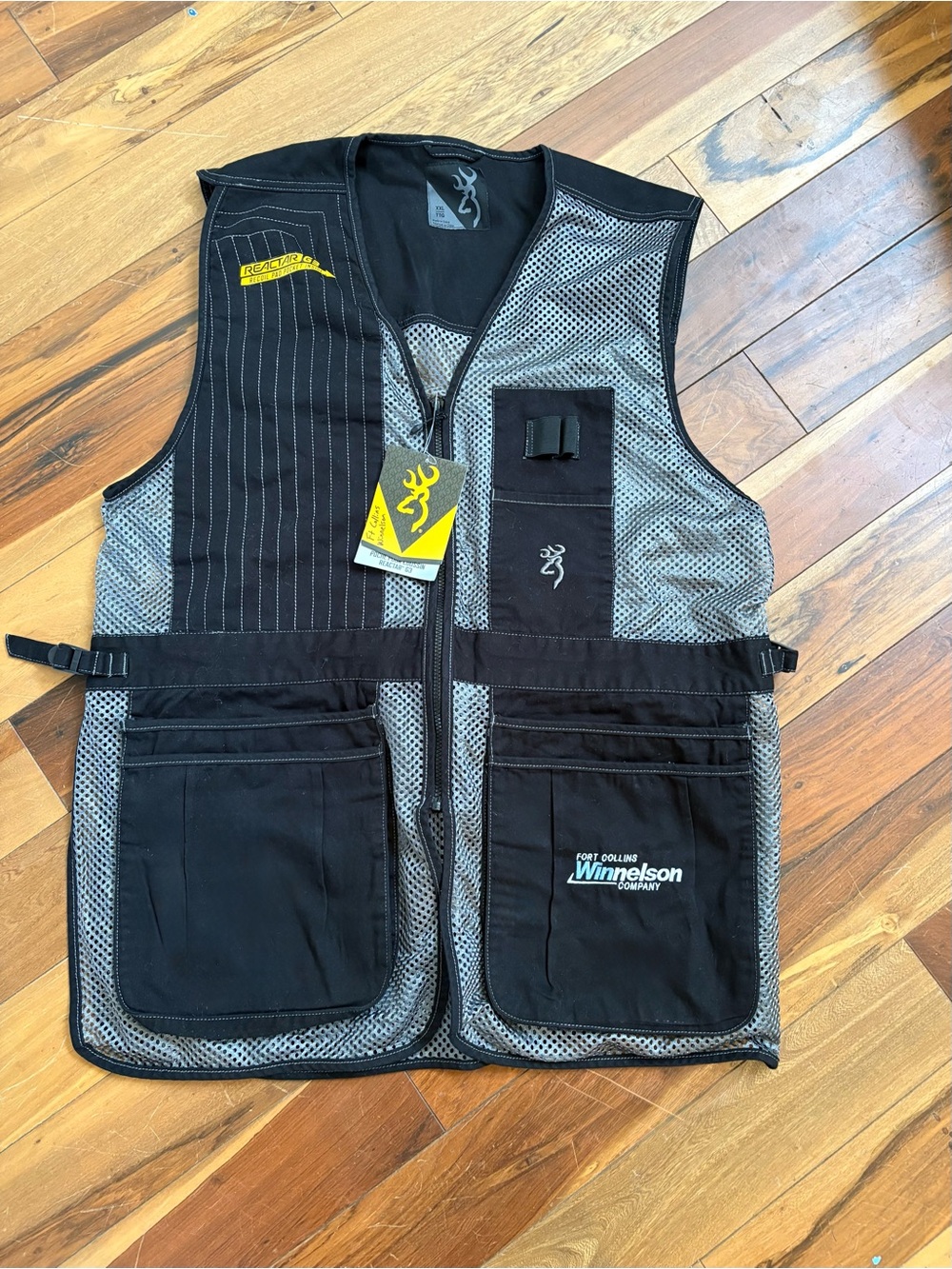 Browning Black Mesh Shooting Vest with Reflective Logo